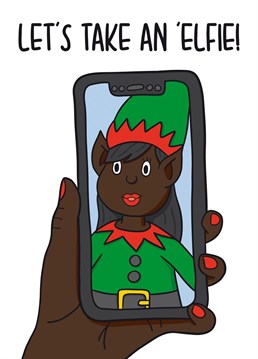 Snap! Snap! Is your friend always on their phone?    Perfect for your selfie and social media-obsessed friend, get this Christmas card for the ones you adore who love taking pictures. Snap!