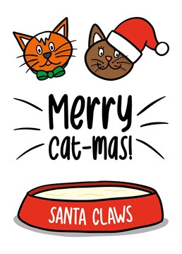 Know a lover of cats? Then why not get them this cat Christmas card, the purr-fect present.