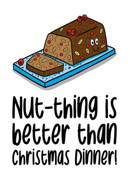 A vegetarian or vegan Christmas dinner wouldn't be complete without a nut roast. This adorable nut roast pun card makes the cutest of gifts for anyone. Give to your friends, parents or work colleagues and they are sure to laugh and smile!