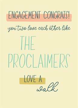 Yaay! they're tying the knot! Let them know you're happy for them with this retro humour Engagement card from Thinkling Creative