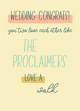 Yaay! they're tying the knot! Let them know you're happy for them with this retro humour Wedding card from Thinkling Creative