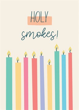 That's a lot of candles! Wish your loved one a Happy Birthday with this contemporary card from Thinkling Creative.