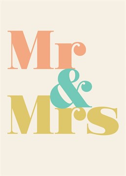Engagement? Wedding? it doesn't matter! Share the love with this cute Mr & Mrs card from Thinkling Creative.