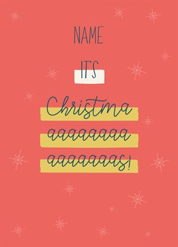It's Christmaaaas! Dig out the seasonal tunes and spread the festive cheer with this funny Christmas card from Thinkling Creative.