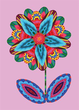 This funky flower by Tattersfield Designs is pretty and perky on pink.