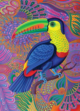 This totally terrific toucan is crazy in its colourfulness.
