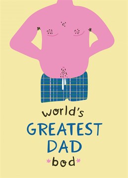 Celebrate dad bods with the funny illustrated Father's day card
