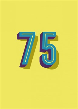 75th birthday typographic card    Designed by Betiobca.