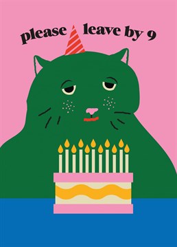 We've all been there... An honest illustrated cat birthday card for all the grumps!