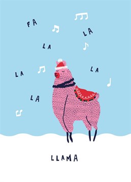 Send them this llama themed Christmas card designed by Betiobca.