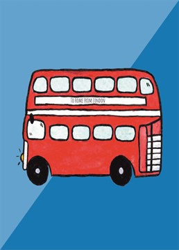 Buses may have changed over the years but theres always been one continuing factor, the colour. A Birthday card designed by To Home From London.