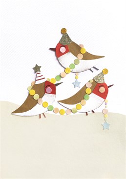 These robins are 100% rockin' and they're going to keep this Christmas party going! Make them smile with this sweet Christmas card from Tigerlily.