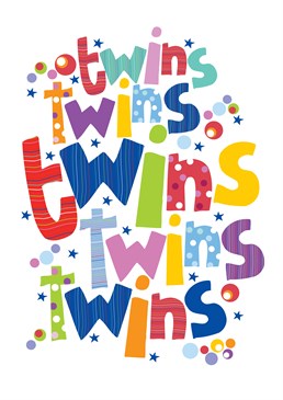 Congratulate the parents on the birth of their wonderful twins with this fun and colourful Two Little Monkeys card.