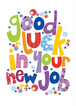 Wish them Good Luck in their new job with this fun and colourful Two Little Monkeys card.