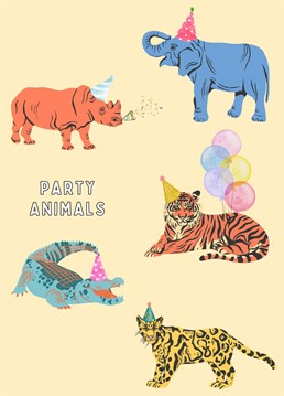 We all know a party animal...or someone who likes silly stuff. Either way, this card is a winner!