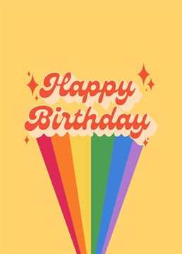 Sometimes simplicity is a good thing. Send a smile with this cute rainbow Birthday card.