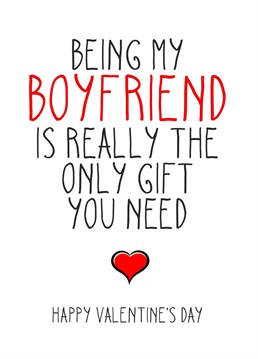 Funny Boyfriend Valentine's Valentine's card designed by Totally Mailed It