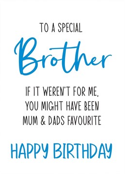 Funny brother birthday card, designed by Totally Mailed It