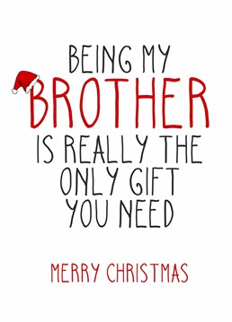 Funny Christmas card for your brother! Designed by Totally Mailed It