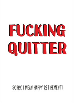 Funny retirement card, designed by Totally Mailed It