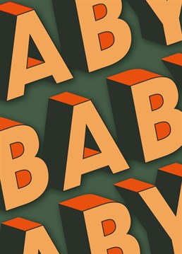 A cool retro Baby Shower card, for the new human!