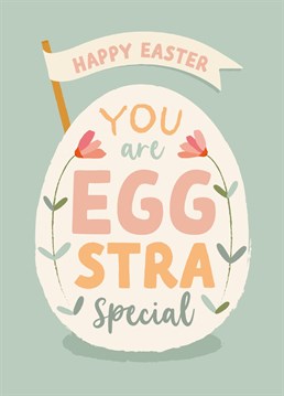 Wish an EGGstra special person a happy Easter with this cute card