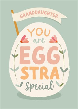 Wish your Eggstra special granddaughter a happy easter with this cute egg card
