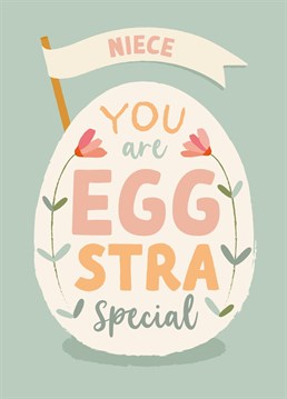 Wish your eggstra special Niece a happy easter with this cute egg card