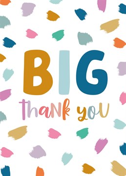 Say a great big, bold thank you, with this colourful thank you card by The Pattern Press.