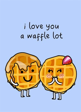 Send this cute waffle card to your bestie for their birthday or save it as a perfect little anniversary card for you and your partner.