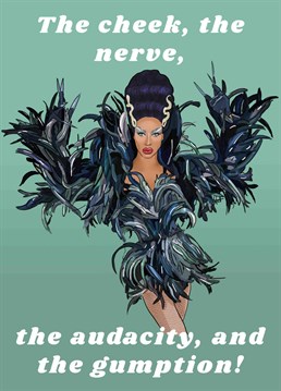 Ru Paul's Drag Race fan art illustration Birthday card. Wish a gorgeous birthday with the Tayce card, created with love by Paige Nicholas