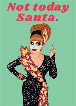 Send this shady card to your favourite people this Christmas. Inspired by the queen of shade, Bianca Del Rio. Original illustration by the queer store.