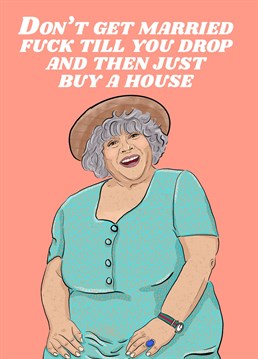 Miriam Margolyes has all the wisdom! Original illustration by The Queer Store