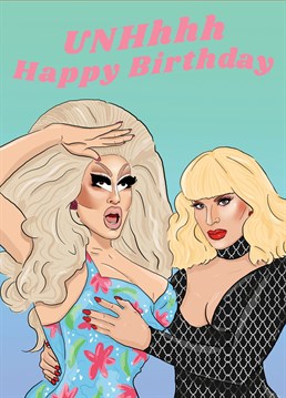 It's our favourite comedy duo, Trixie and Katya!! Original illustration by The Queer Store