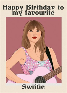 This card is perfect for all the Swifties in your life! Original Illustration by The Queer Store