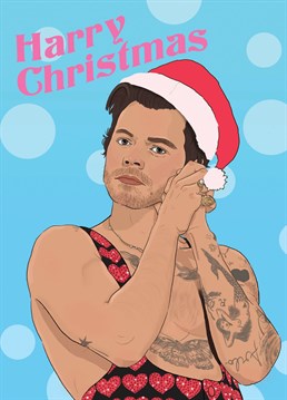 The perfect Christmas card for any Harry Styles fan! Original illustration by The Queer Store