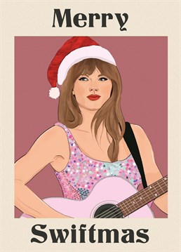 The Perfect Christmas card for any Taylor Swift fan! Original illustration by The Queer Store