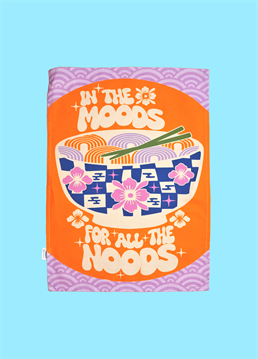 <p>This In The Mood For Noods Tea Towel by Printed Weird will brighten up your kitchen with its retro fun ramen design. Perfect for noodle lovers, the lightweight fabric is great for drying dishes and looking fabulous.</p>
<p>- 230gsm Half Panama Cotton</p>
<p>- Made in the UK</p>
<p>- 45cm x 68cm</p>
<p>- Hanging loop&nbsp;</p>
<p>This item is sent seperately from our cards so they will not arrive together</p>