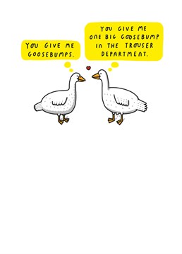 Ahh how romantic! Follow your crotch and send this rude Valentine's Anniversary card to one lucky duck. Designed by Tillovision.