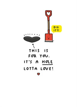 Give them your hole heart with this funny Valentine's Anniversary card by Tillovision.