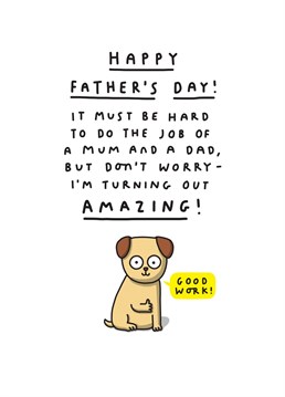 If they're like a Dad to you, they'll like this cute and funny Father's Day card.