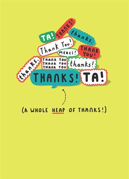 They've been such a star that you can't help but shovel as much thanks onto the heap as you can! Thank them with this cute Thank You card from Tillovision.
