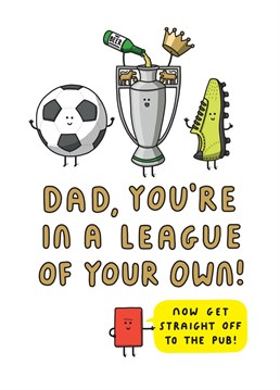 This Birthday card is perfect for a football loving Dad!