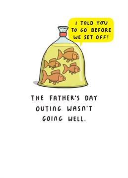 Share the joy of a family outing with this funny Dad Father's Day card!