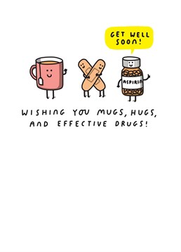 Wish them a speedy recovery with this funny get well soon card.