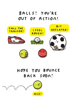 They'll bounce back in no time with this funny get well soon card!