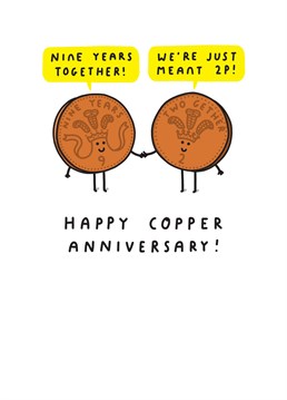 Looking for a ninth anniversary card? It's got 2p this one!