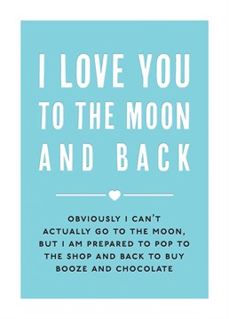 Let them know you love them to the shop and back with this funny Anniversary card.