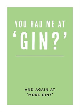 Give this funny Birthday card to the gin lover in your life.
