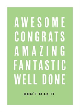 Say congratulations with this funny card.
